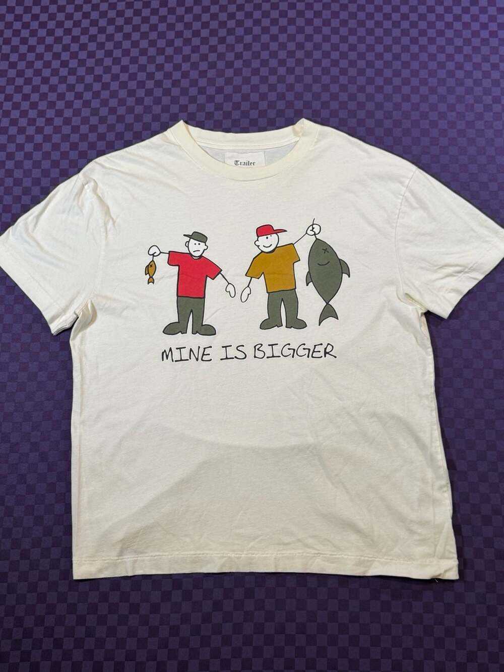 White Lifestyle Classics mine is bigger green fishing T-shirt men's